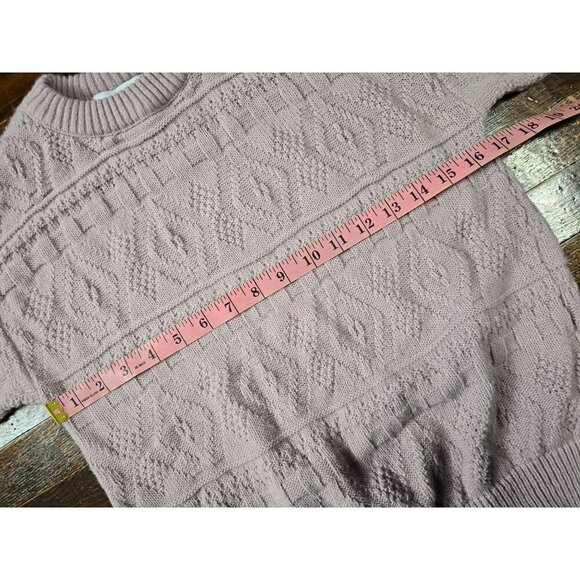 Vintage Girls Lilac Purple Geometric Crewneck Sweater - Picture 6 of 12